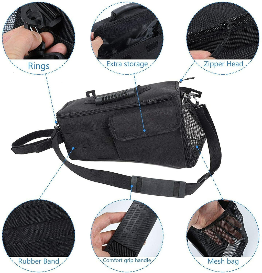 Teledu Rear Trunk Side Storage Bag Pockets Organizer Black