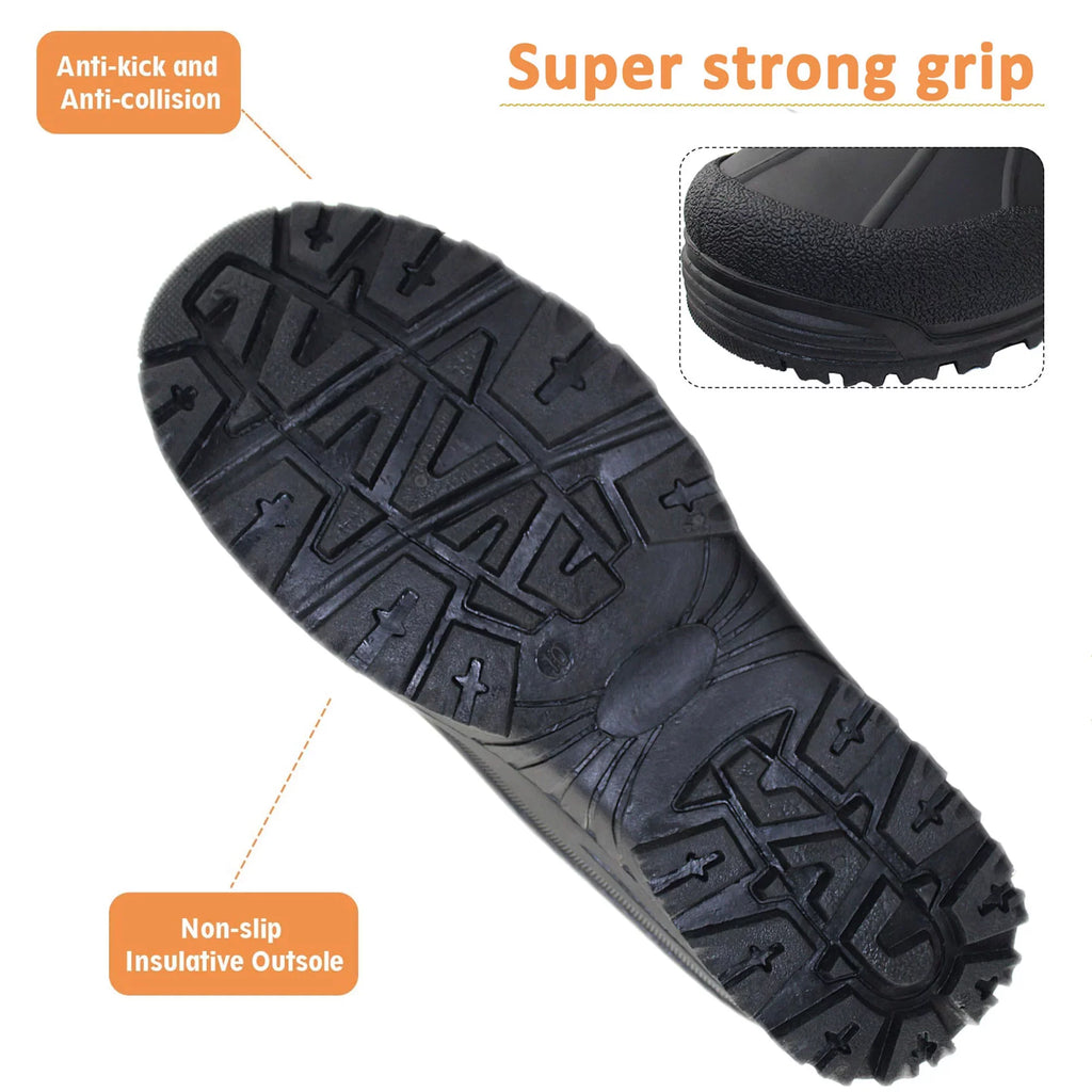 Tanleewa Men's Winter Boots Liquid Insulated Snow Boots Anti-Slip Shoe Size 11.5 Adult Male