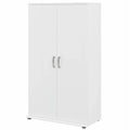 Pemberly Row Tall Garage Storage Cabinet in White - Engineered Wood