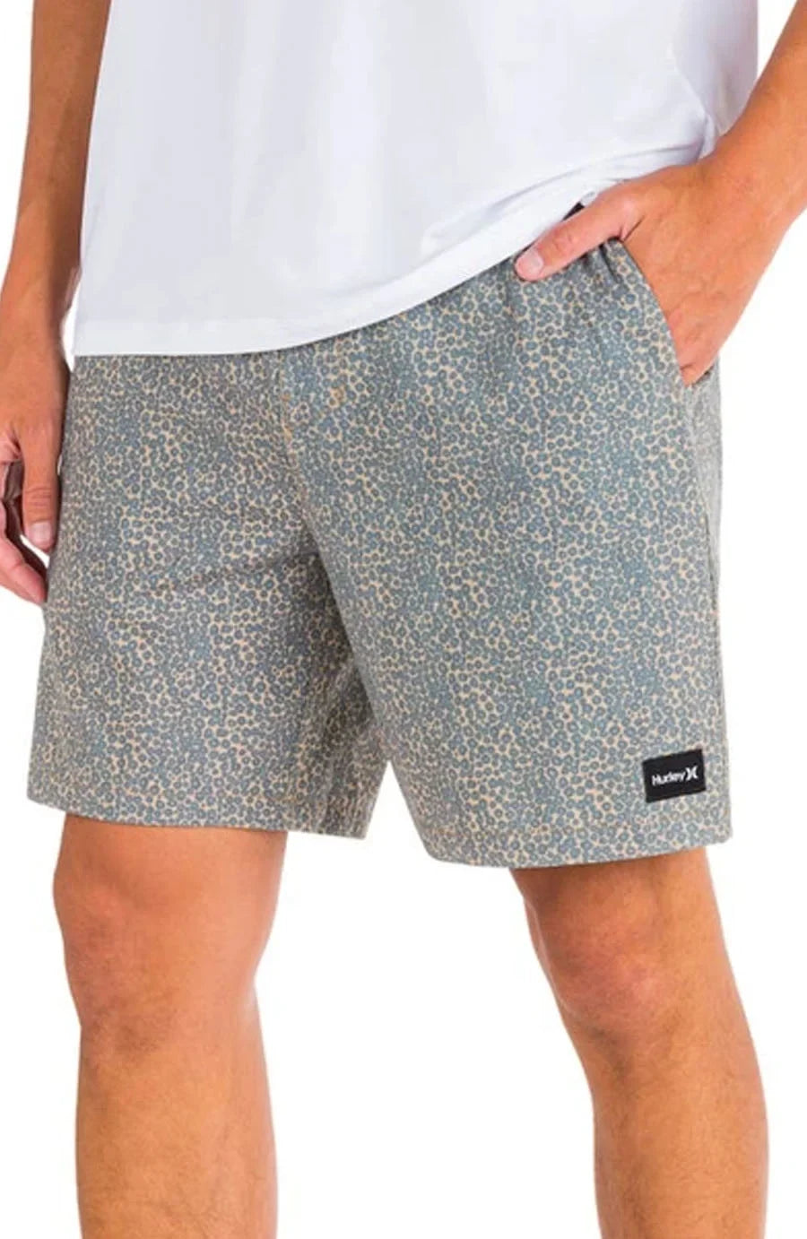 Hurley Men's Phantom Naturals II 18' Volley Shorts - Gold Leopard -(Small)