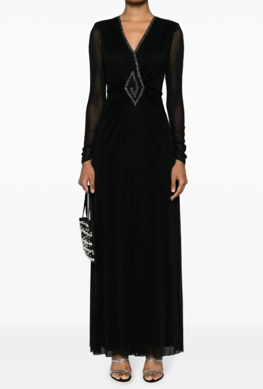 Women's Diane Von Furstenberg Evening Size S Straight Gown Black