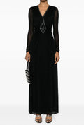 Women's Diane Von Furstenberg Evening Size S Straight Gown Black
