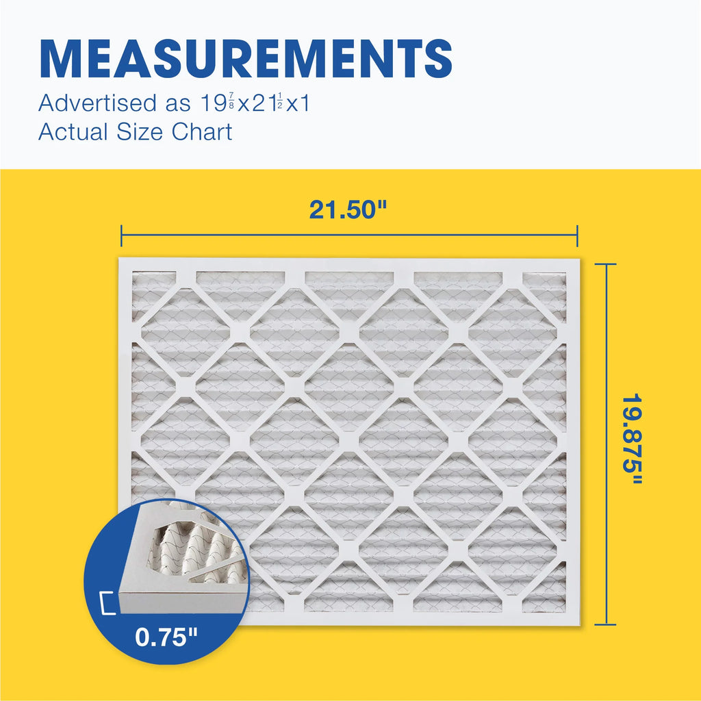 Aerostar 19 7/8x21 1/2x1 MERV 13, Pleated Air Filter, 19 7/8 x 21 1/2 x 1, Box of 4, Made in the USA
