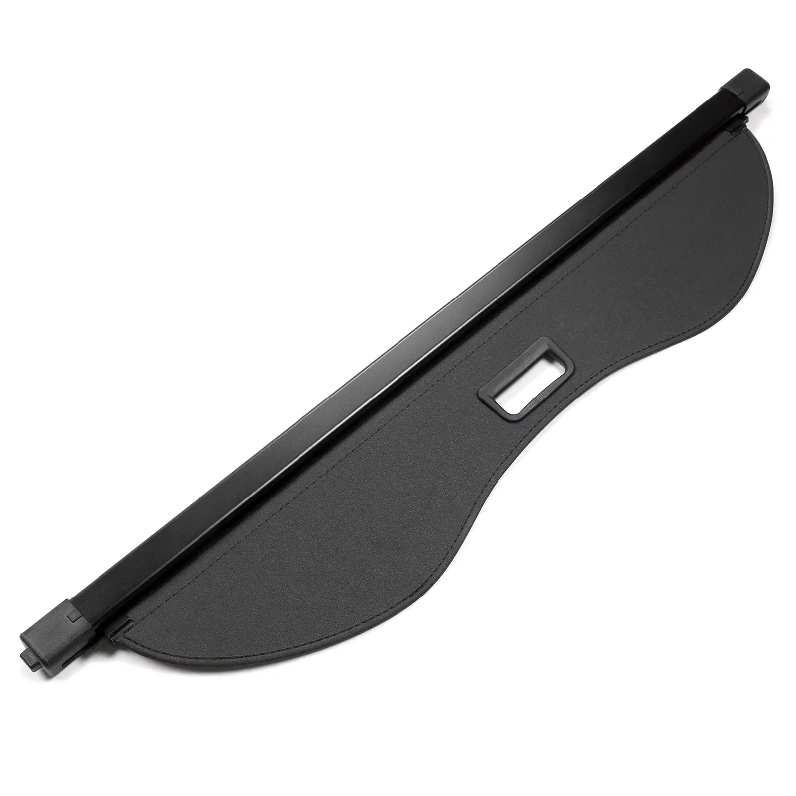 Ikon Motorsports Cargo Cover Compatible With 2013-2019 Ford Escape All Models PVC & Aluminum Rod Black Security Rear Trunk Cover Security Retractable Shield