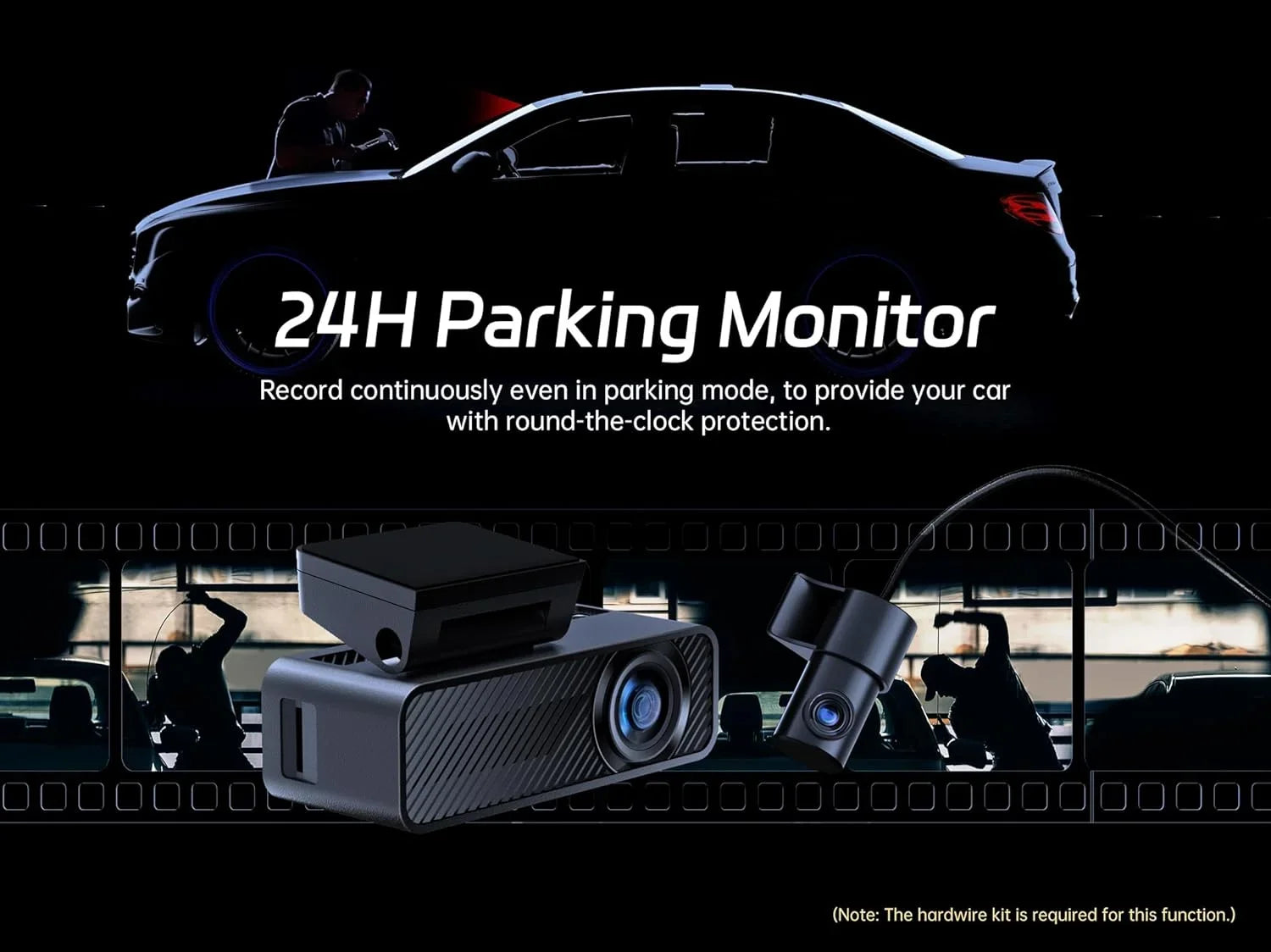 Pelsee Dash Cam Front and Rear, 4K Single Front Dash Camera, 2K/1080P Dual Car Camera for Cars, Built-in Wi-Fi,1.5” IPS Display Mini Dashcam,Night Vision,Voice Control,24H Parking Mode,G-Sensor,P1 Duo