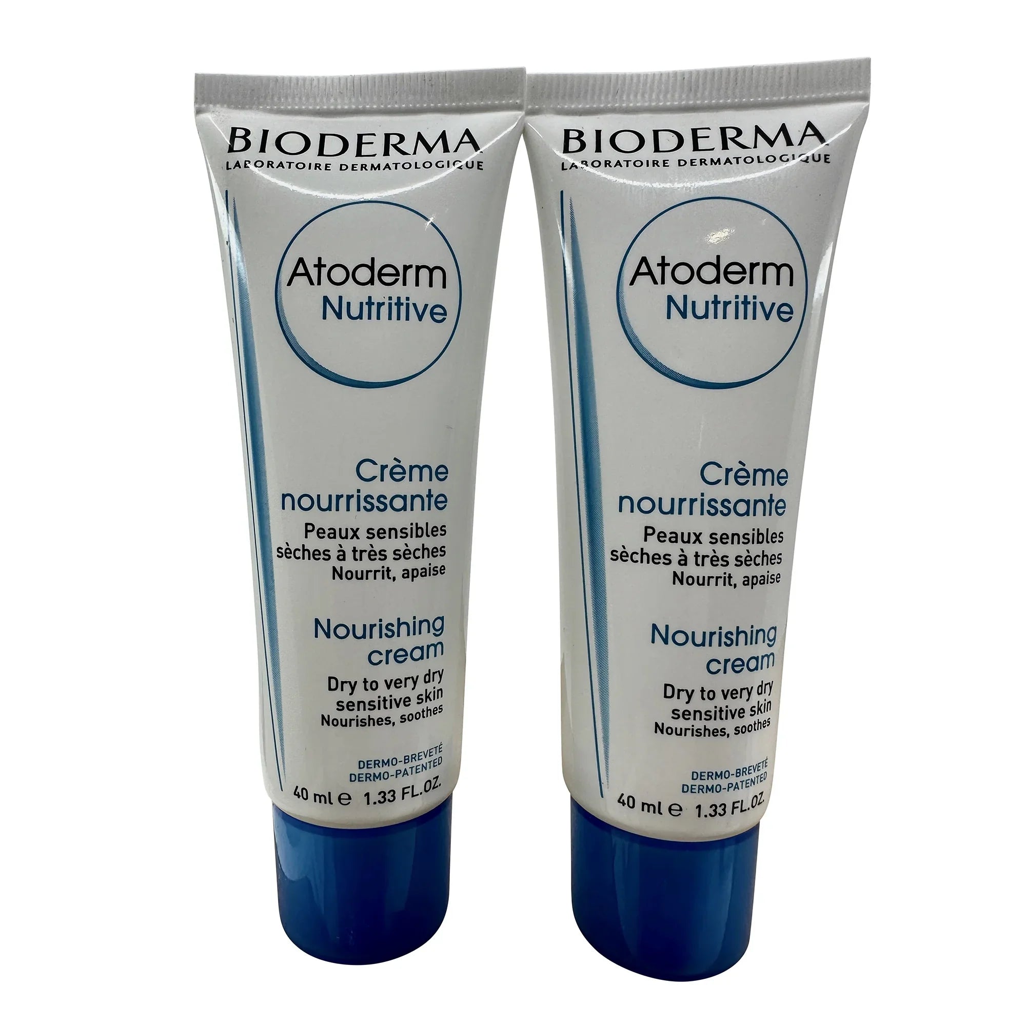 Bioderma Atoderm Nutritive Nourishing Cream Dry & Very Dry Sensitive Skin 1.33 oz Set of 2