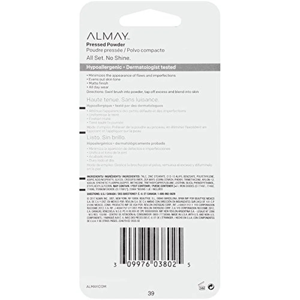 Almay Smart Shade Skin Tone Matching Pressed Powder, Light/Medium [200] 0.20 oz (Pack of 12)