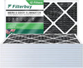 Filterbuy 17x25x1 MERV 8 Odor Eliminator Pleated HVAC AC Furnace Air Filters with Activated Carbon (12-Pack)
