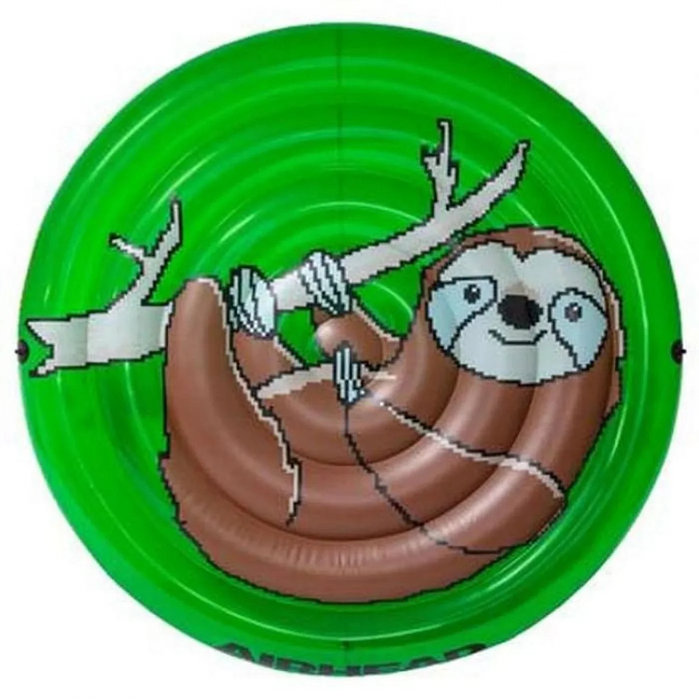 Airhead AHPF068 Sloth Pixel Pool Float, Green
