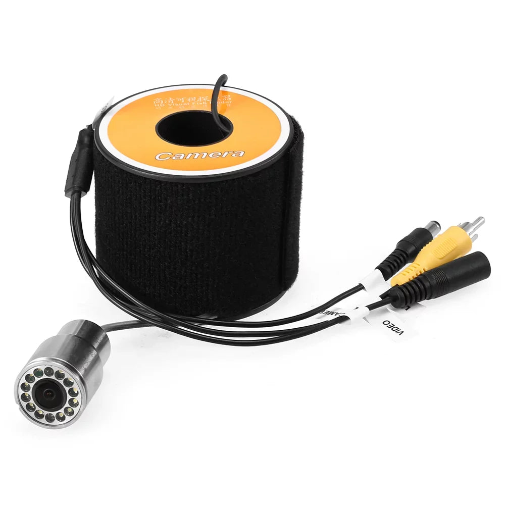 Tomshoo 1200TVL Fluid Fishing 12 LEDs Night Vision Liquid Fish Shape Boat Ice Fishing Accessories with 15m30m50m Cable