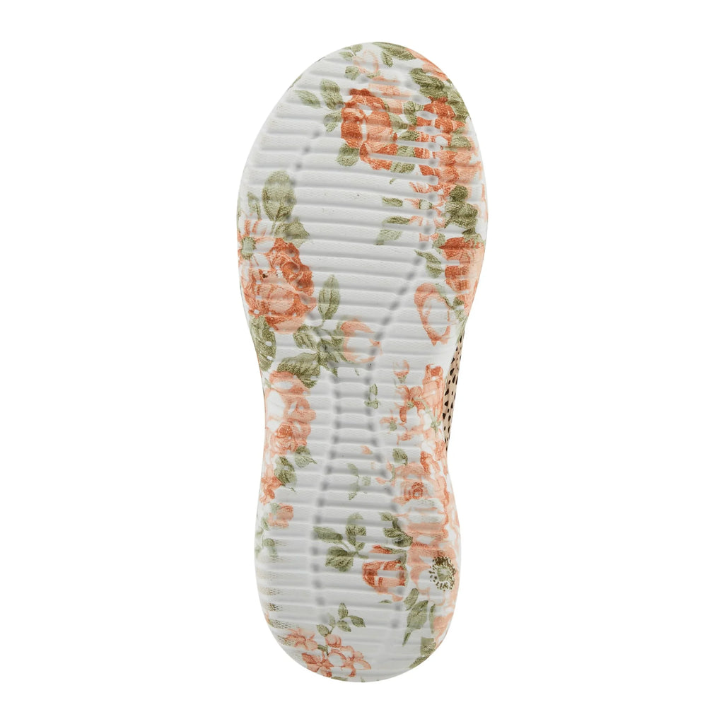 L'Artiste Women's Jazzie Lace-Up Fashion Sneaker with Flowers Beige Multi EU 38/7.5-8