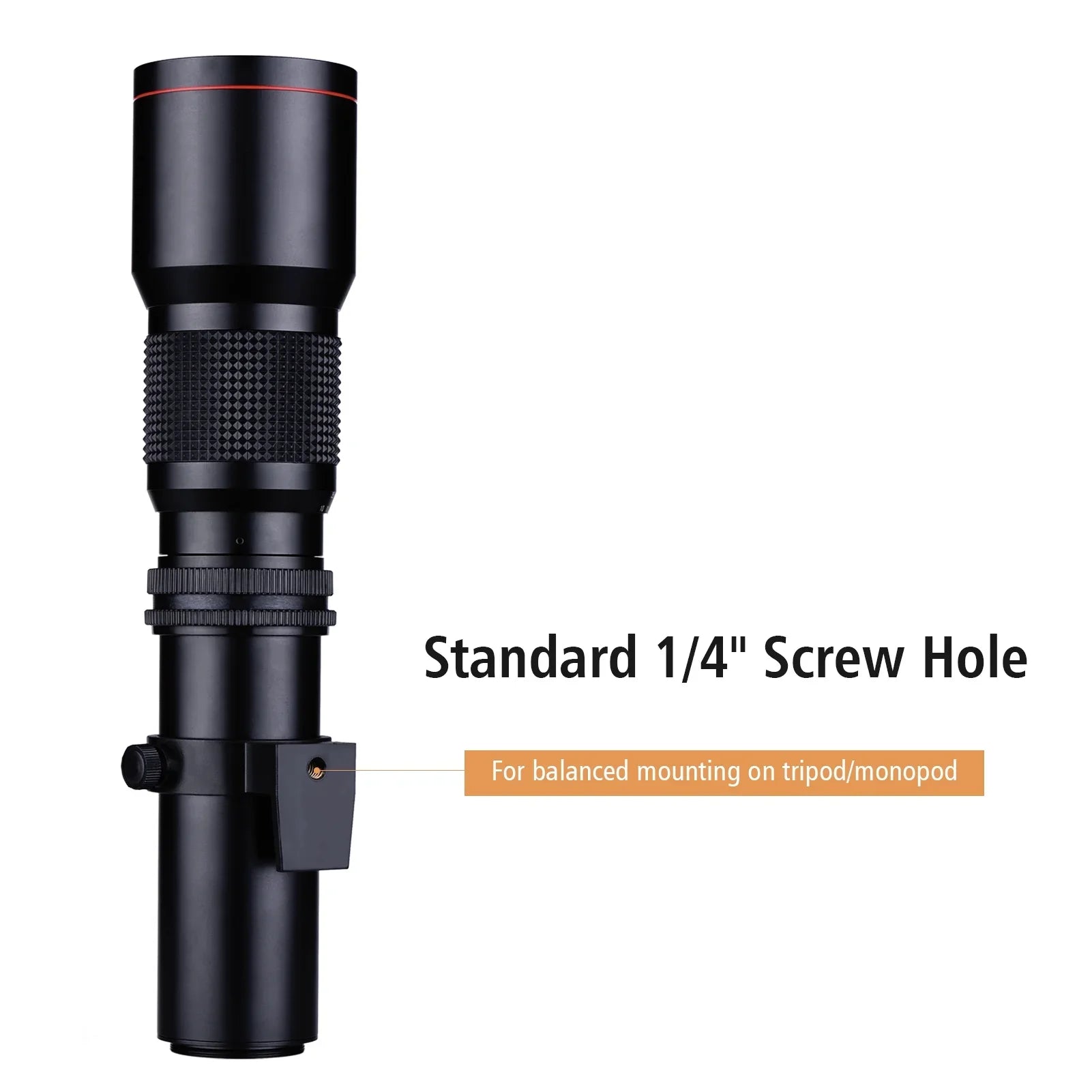 Aibecy 500mm F/8.0-32 Multi Coated Super Telephoto Lens Manual Zoom + T-Mount to NEX E-Mount Adapter Ring Kit Replacement for A9 A7 A7R A7S A5000 A6000 A6500 NEX-7 NEX-5 NEX-6 Cameras