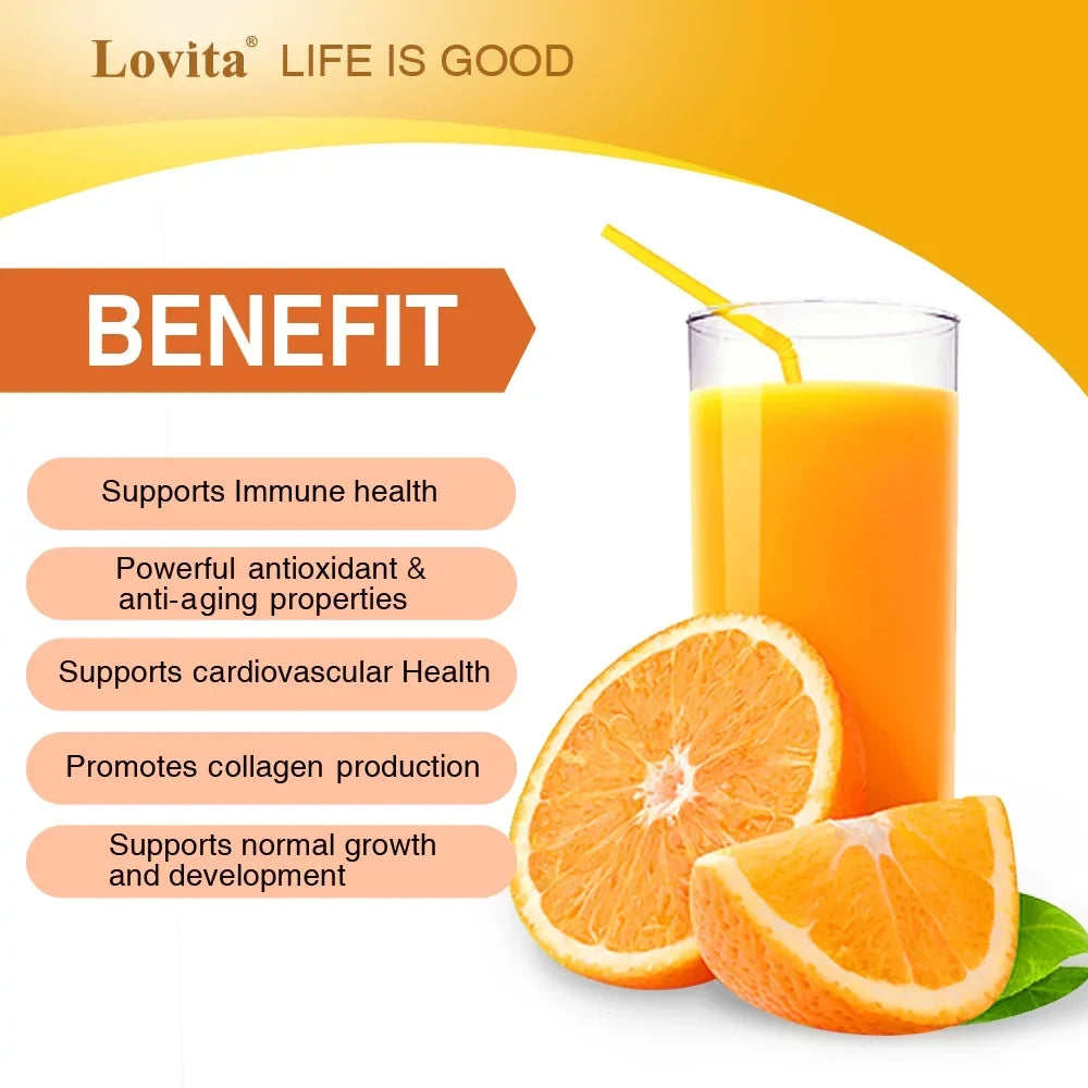 Lovita Vitamin C 1000mg with Bioflavonoids & Rose Hips, Timed Release Vitamin C, High Potency Vitamin C to Boost Healthy Immune Function, 120 Vegetarian Tablets for 4 Month Supply (Pack of 3)
