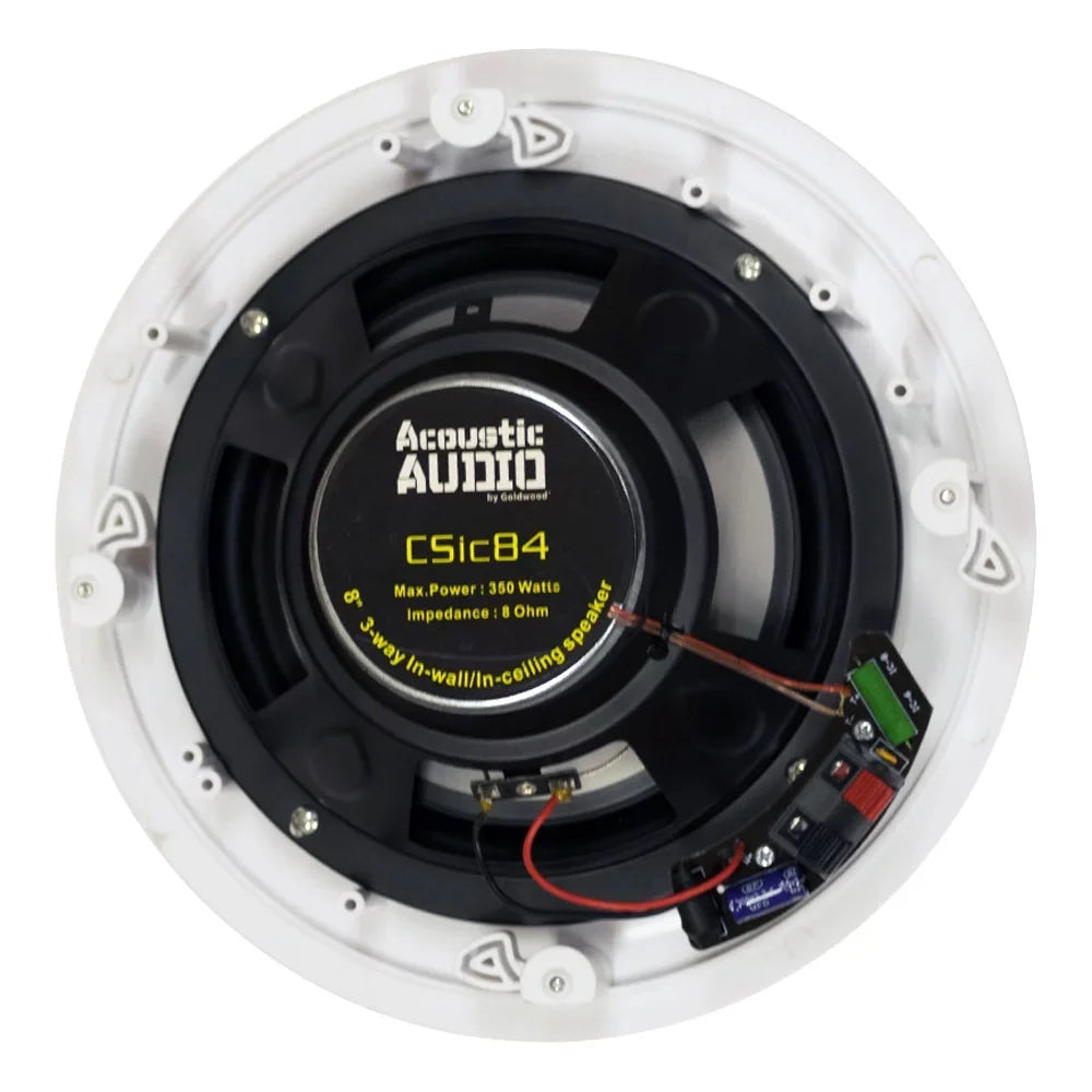 Acoustic Audio CSic84 Frameless In Ceiling 8" Speaker 7 Pair Pack 3 Way Home Theater Speakers