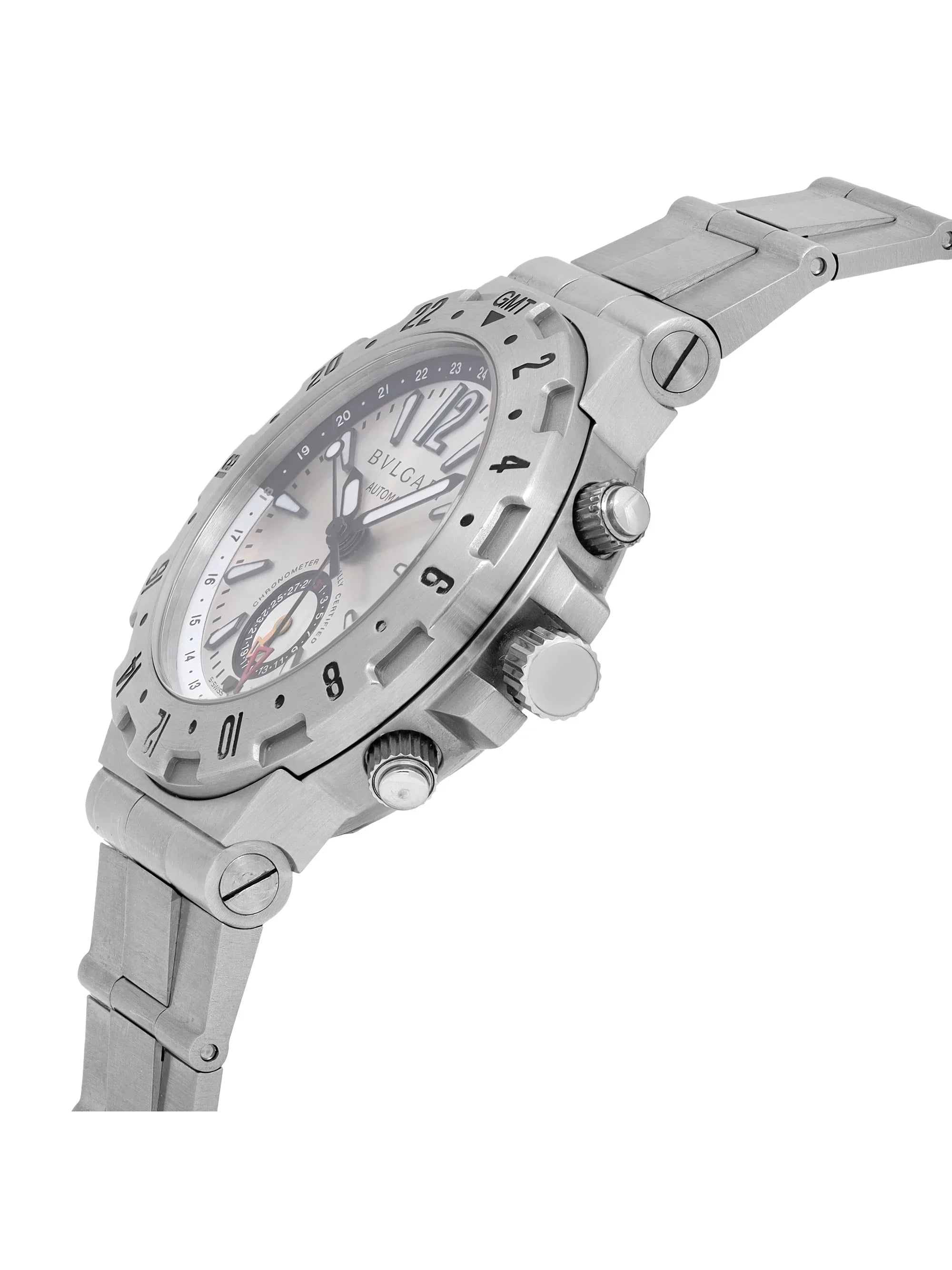 Bvlgari Diagono Professional GMT 40mm Steel Automatic Mens Watch GMT40S