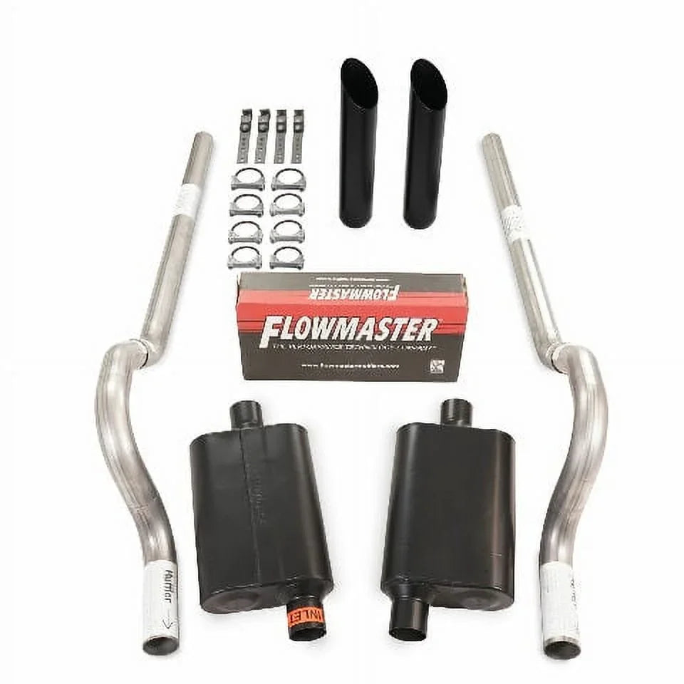 62-74 Mopar B Body Car 2.5" Dual Exhaust Kit Flowmaster 40 Series Rear Exit BW