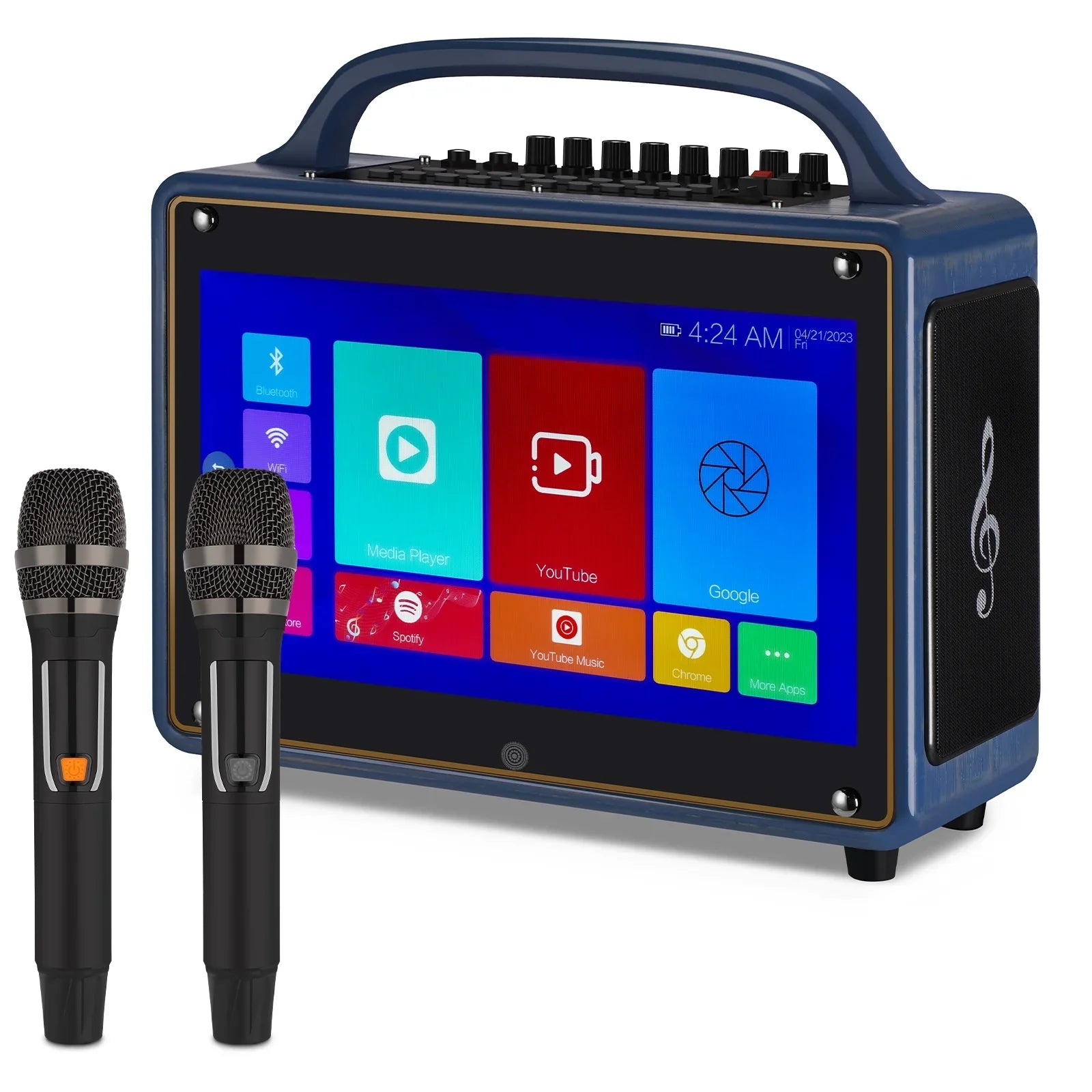 Portable Karaoke Machine Systems Wireless BT Streaming Loudspeaker for Adults&Kid,14”HD Touch Monitor 12/4+64G,Support Microphone/WiFi/USB/SD/PC/TV/Phones/HDMI