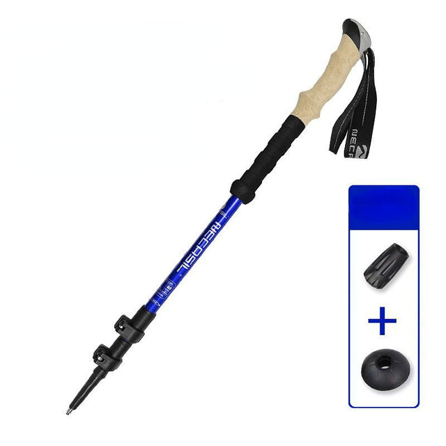 135cm aluminum outdoor hiking anti shock walking sticks telescopic trekking climbing poles ultralight walking canes
