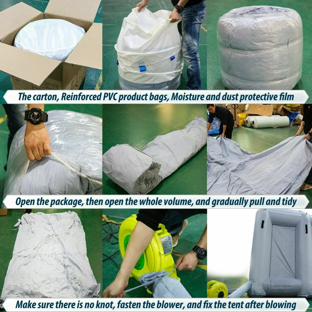 23x13x8FT Inflatable Spray Booth Paint Tent Mobile Portable Car Workstation New