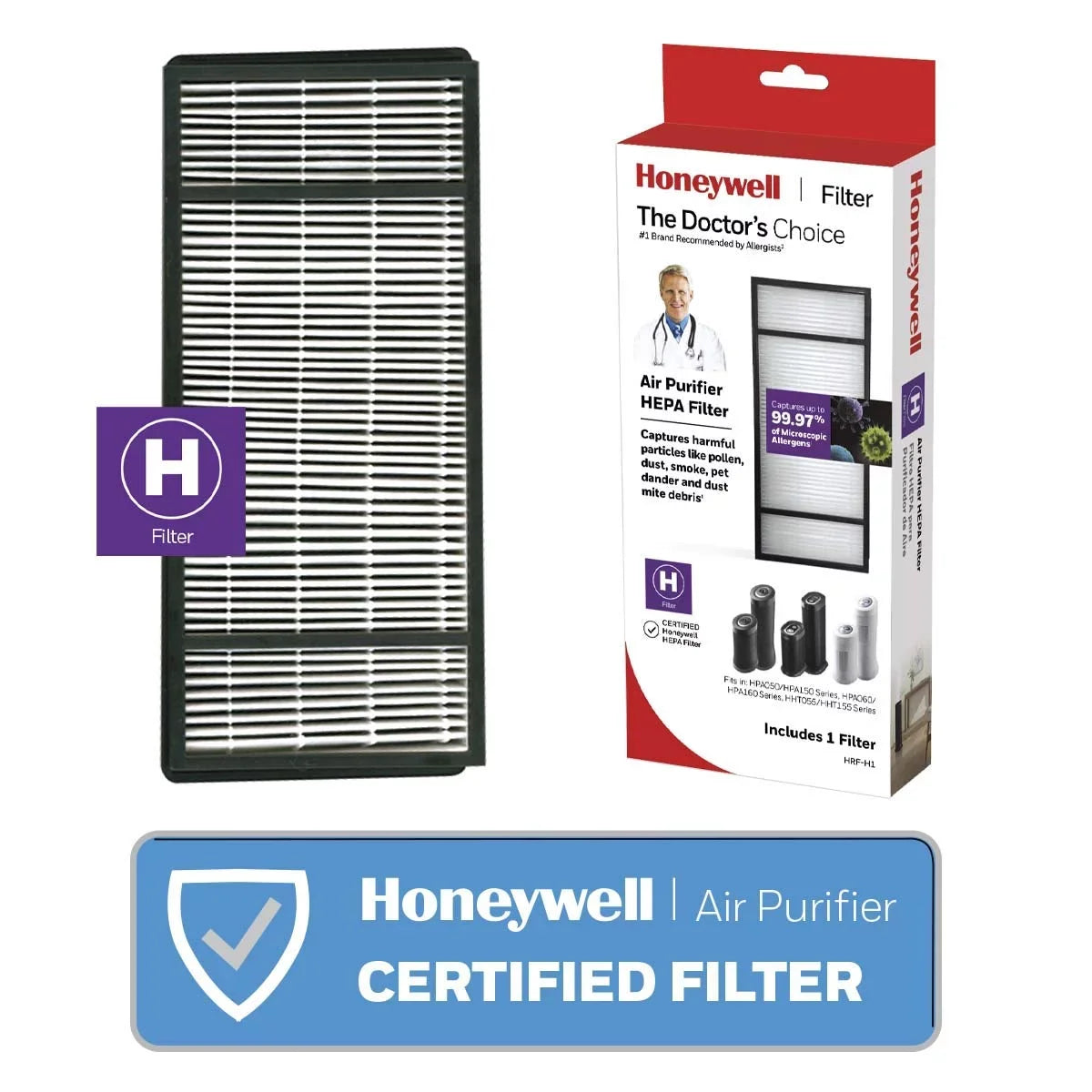 Honeywell True HEPA Air Purifier Replacement Filter, HRF-H1/Filter (H)