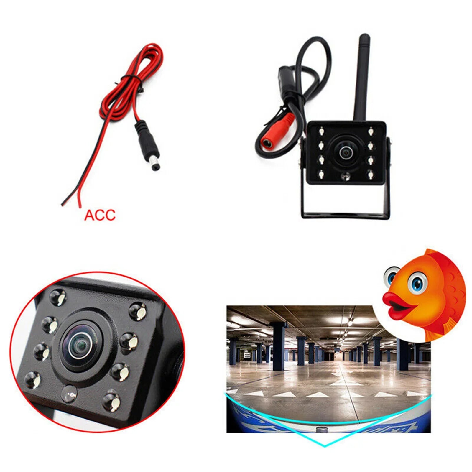 Aumotop Webcam,Rear View Camera View Camera Bus Vision Camera Ip67 Led Reverse Wifi Wireless Car Liquid WirelessCamera Ip67 Fluid Ip67 Fluid Wireless ReverseVision