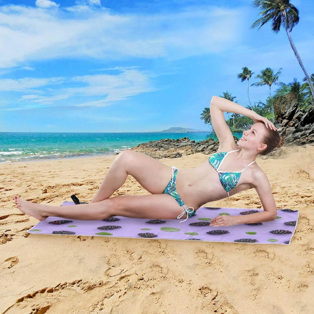 Bestwell BlackBerry Beach Towel - Lightweight Compact Oversized Travel Towels - Super Absorbent Quick Dry Towel for Swimming Camping Holiday（416）