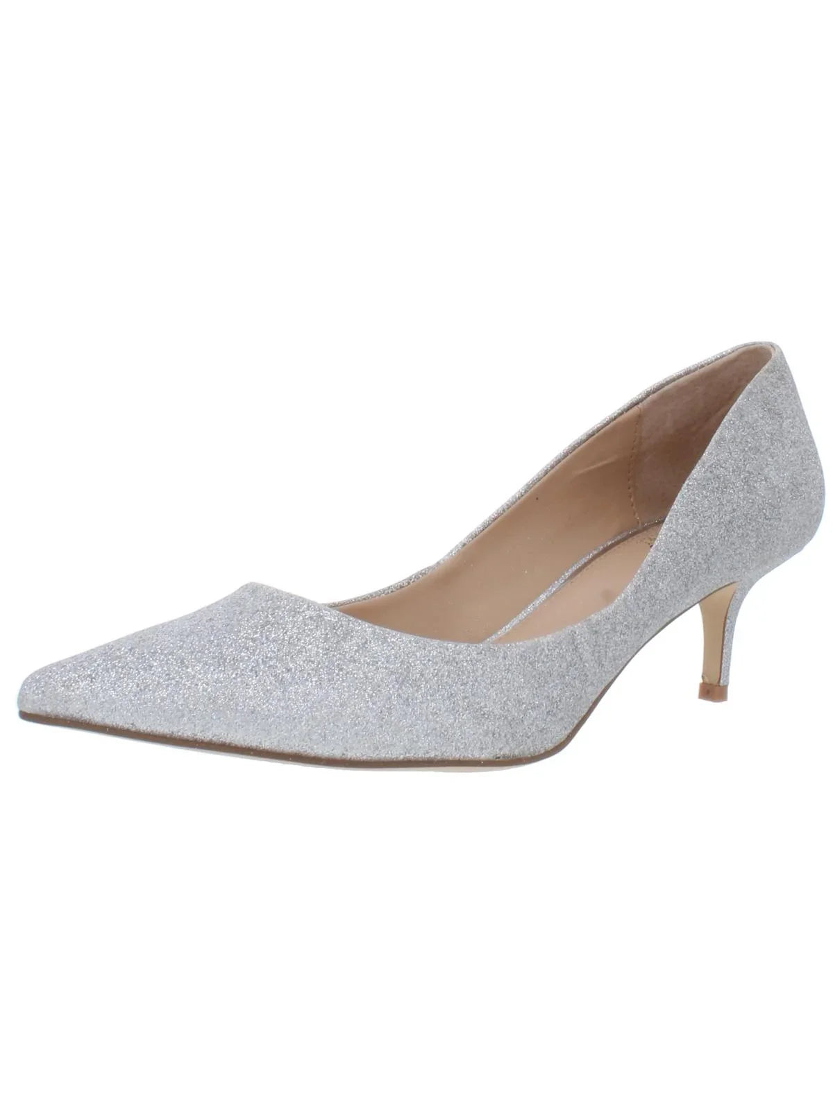 Jewel Badgley Mischka Womens Royalty Kitten Slip On Pumps
