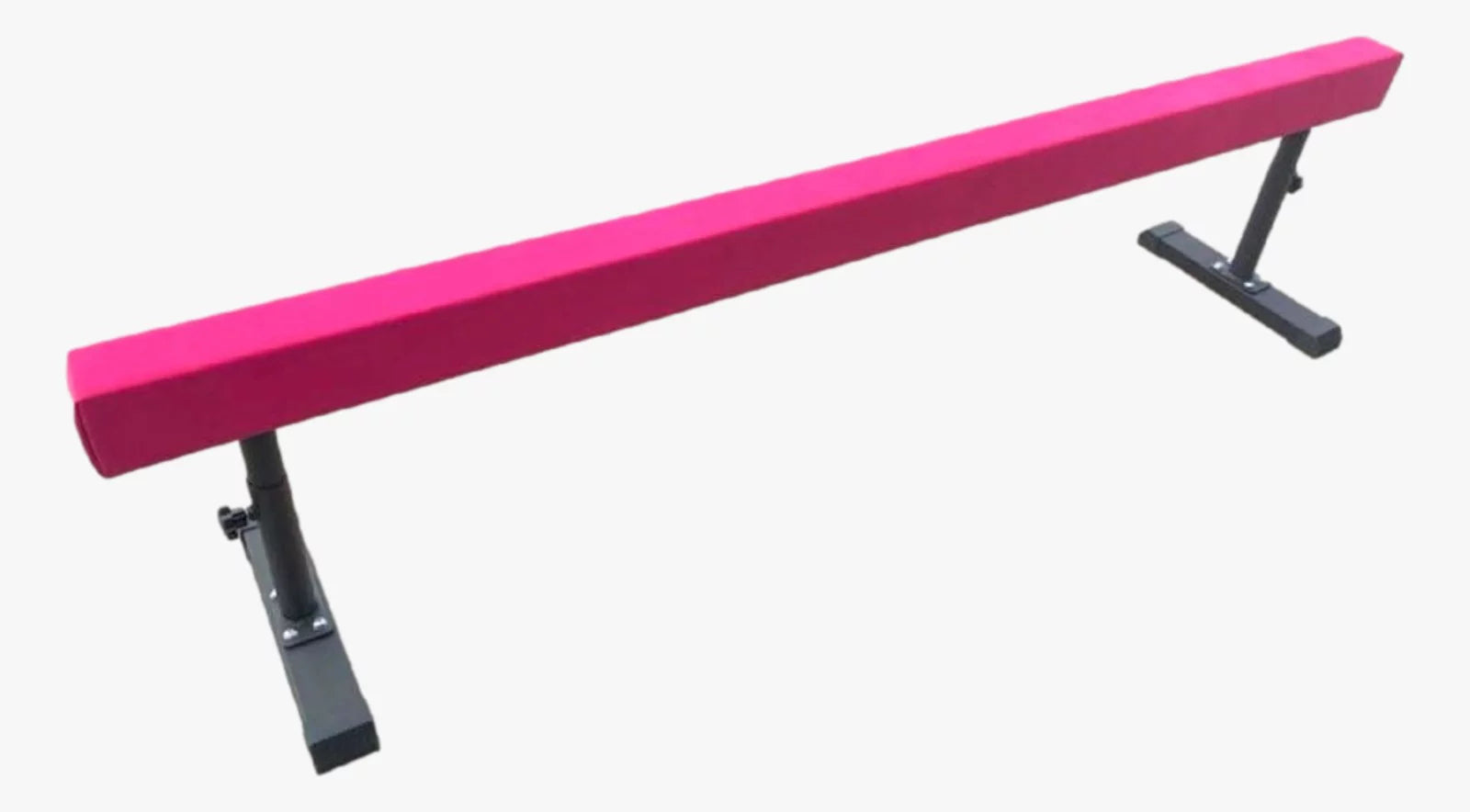 Athletic Bar 8ft Adjustable Acrobatic Tube Beam, High/Low Floor Balance Beam Gymnastics Equipment for Kids/Adults Gymnastics Beam for Gymnastics Competition Training Practice fine Yoga Stretching Pink