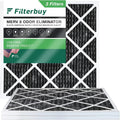 Filterbuy 18x18x1 MERV 8 Odor Eliminator Pleated HVAC AC Furnace Air Filters with Activated Carbon (3-Pack)