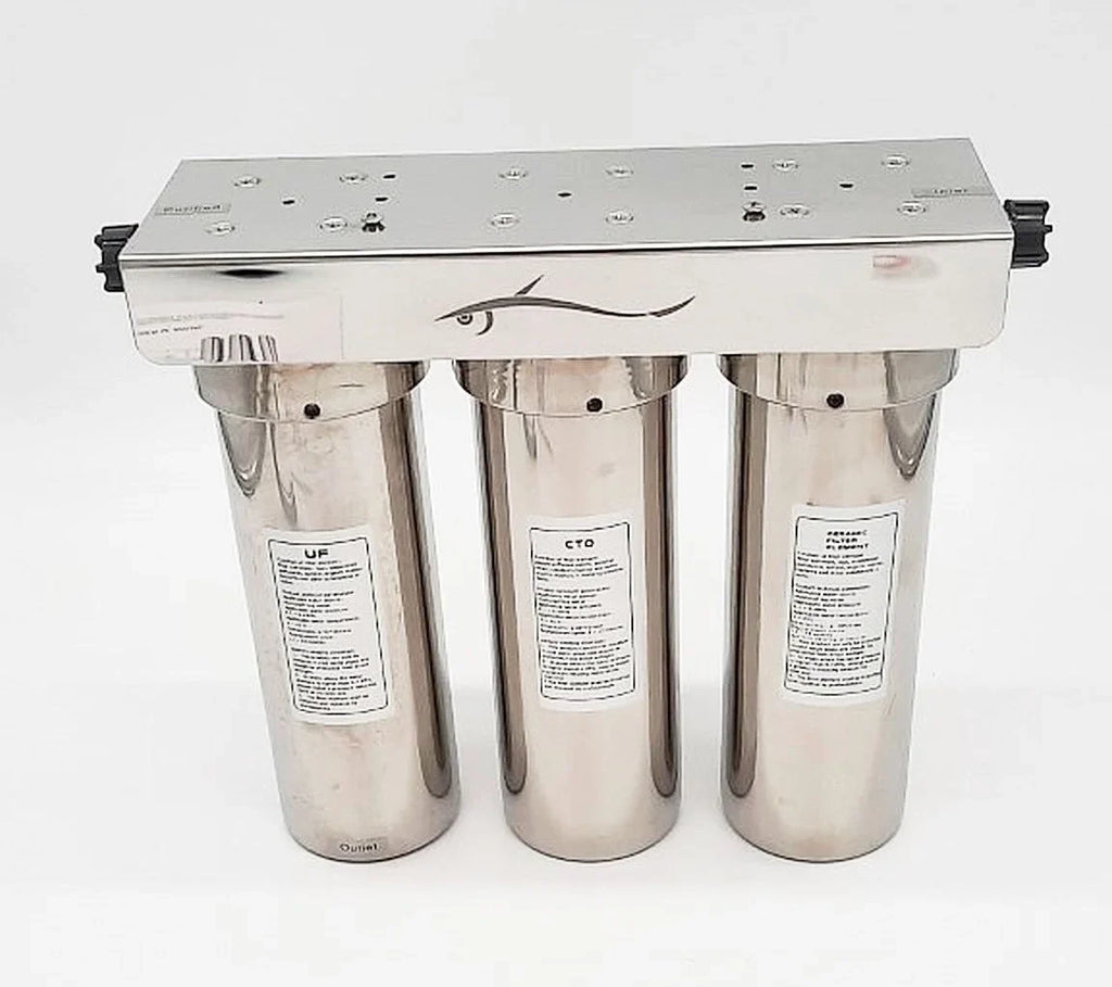 Marine Potable Fluid Ultra filtration 3 stages system stainless steel