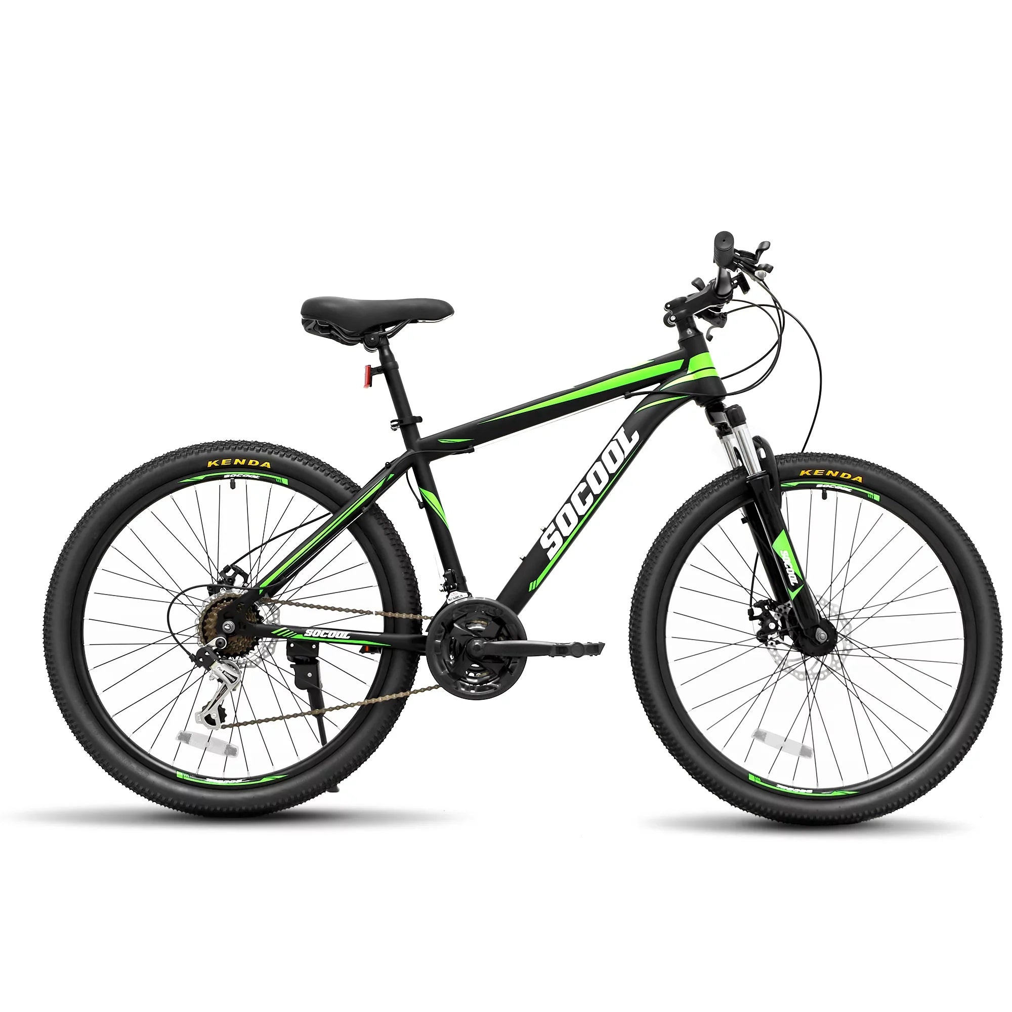 Mountain Bike 21 Speed 26 Inches Dual Suspension Folding Bike Dual Disc Brake MTB Bicycle, Black, BK2231YZ