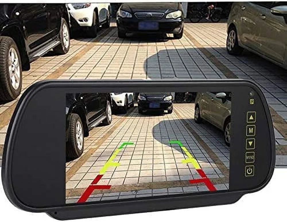 Bileeko 7 Inch Digital LCD Car Monitor Monitor for Parking Backup Camera with Bracket, Vehicle Rear View External Car Rearview Mirror, Car DVD Display
