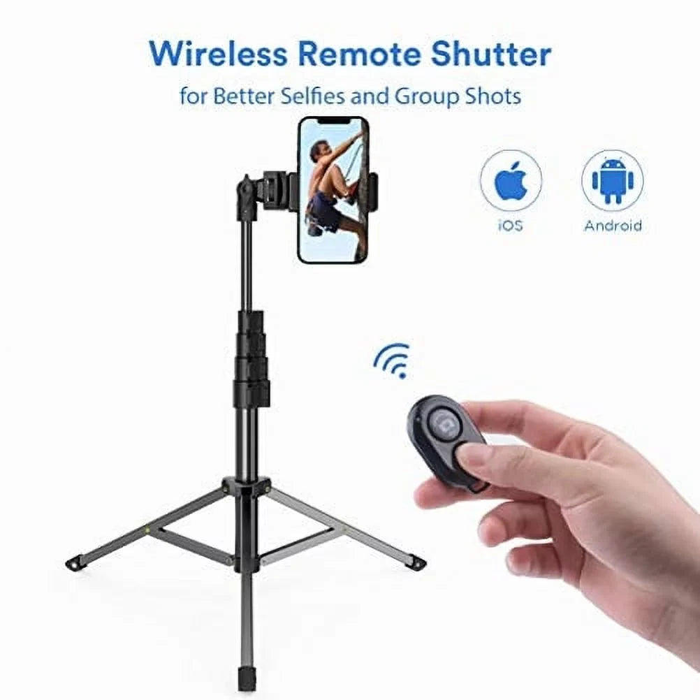 Wireless Tripod Selfie Stick for iPhone 14/14 Pro/Pro Max/13/13 Pro/Pro Max/12 Pro/Pro Max/Pro Plus/Max Mini - Monopod Remote Shutter Built-in Self-Portrait Extendable Stand J6A