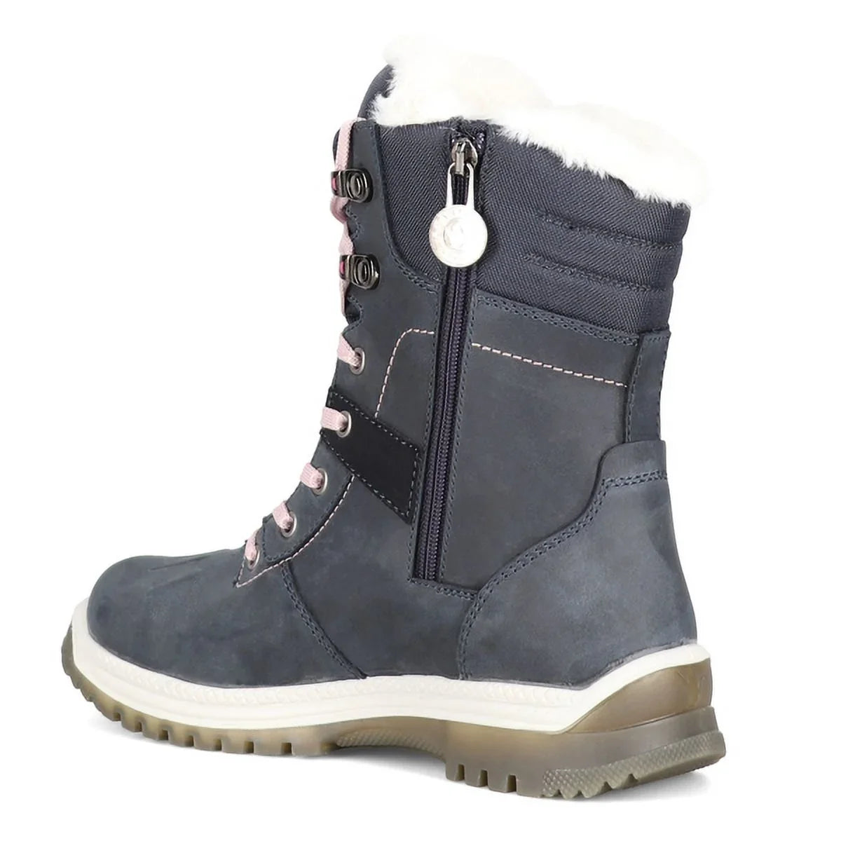 Santana Canada Women's May Liquid Non-Slip Outsoles Side-Zip Round Toe Boots, Night/Peony, Size 7 (M)