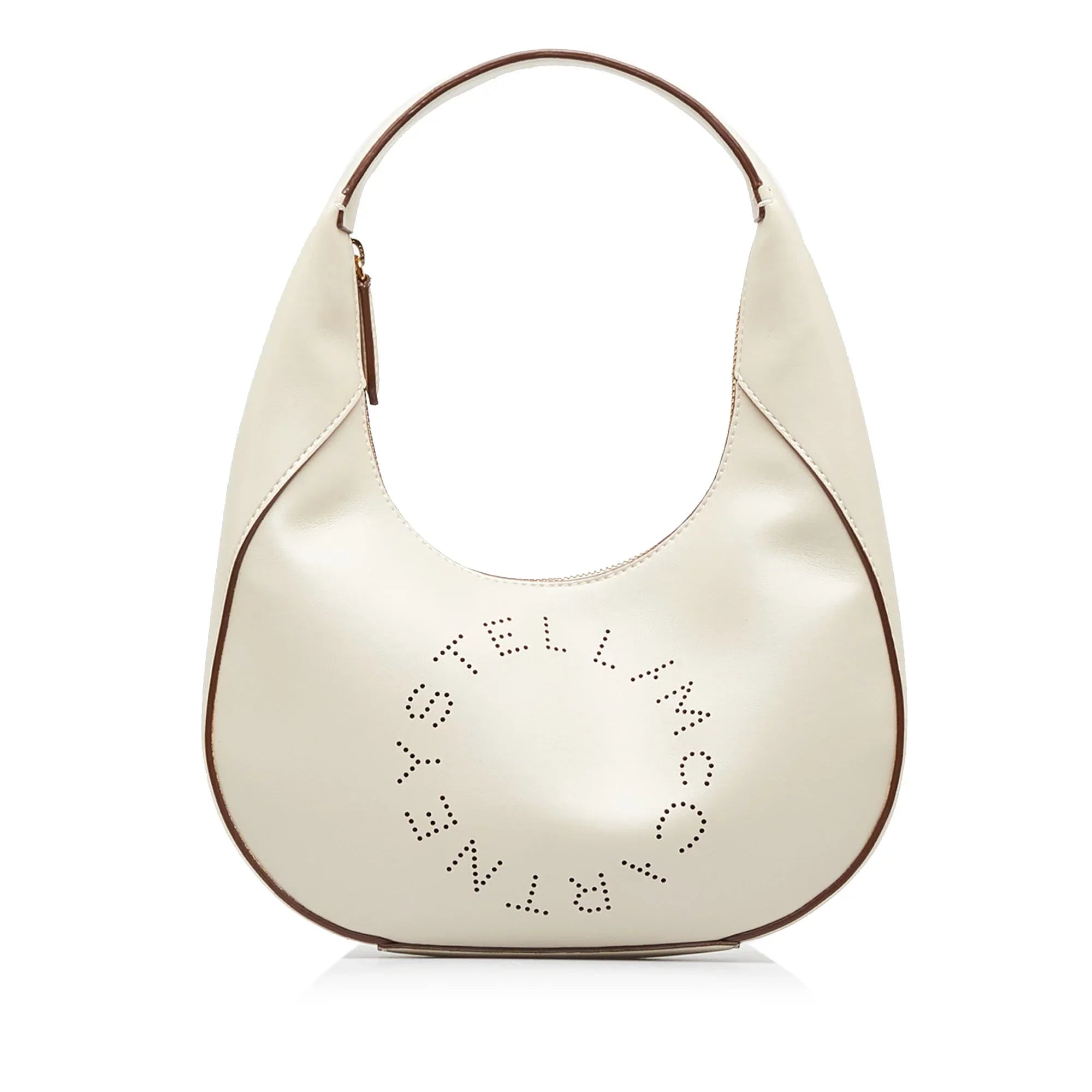 Pre-Owned Authenticated Stella McCartney Linea Logo Vegetarian Shoulder Bag Polyester Fabric Brown Unisex (Good)