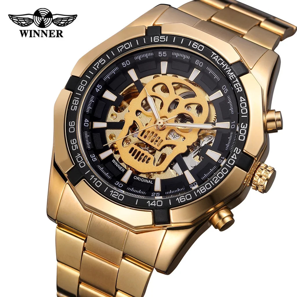Watch Hollow Demon Dial Luxury Design Business Fashion Men's Mechanical