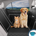 Dog Car Seat Cover for Back Seat, Fluid Pet Seat Cover 600D Scratch-Proof Dog Seat Cover for Truck, Vehicle SUV, Tesla, Machine Washable,Color Black