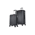 DUKAP Chipset 2-Piece Plastic Luggage Set Black (DKINT0SM-BLK)