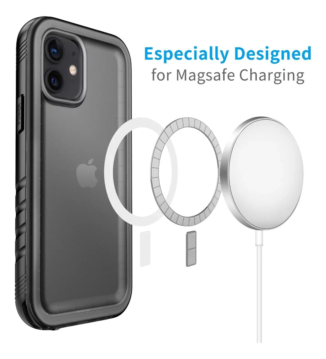 SPORTLINK Liquid Case for iPhone 12, 12 Pro with MagSafe Support Liquid Diving Swimming