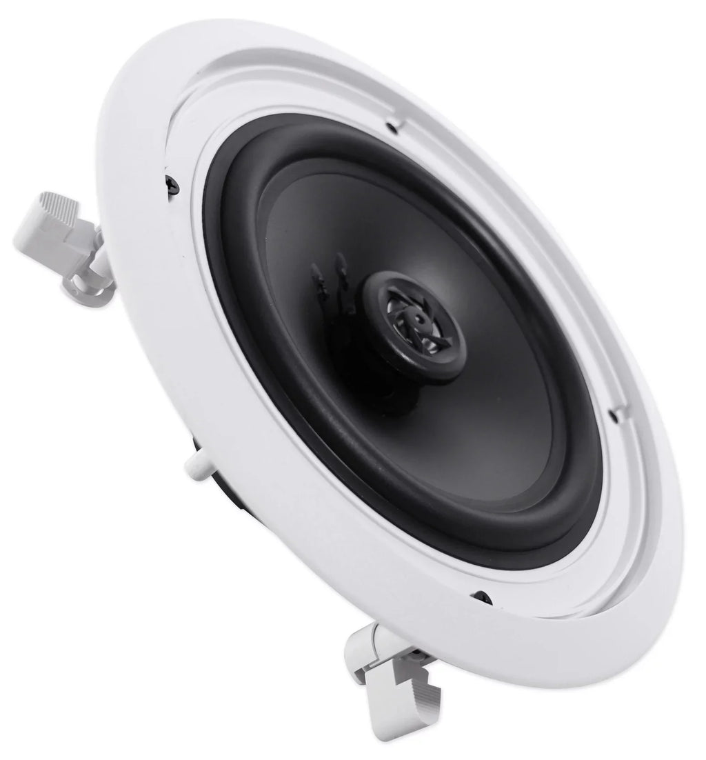 Rockville RPA40BT 4-Room Home Audio Kit Receiver+(8) 8" White Ceiling Speakers
