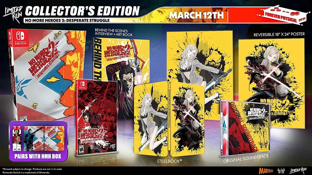 No More Heroes 2 Desperate Struggle Collector's Edition Limited Run #100 Nintendo Switch