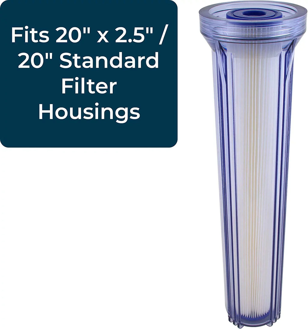 SpiroPure SP-R30-20 20x2.5 30 Micron Pleated Polyester Sediment Liquid Filter Cartridge SPC-25-2030 R30-20 155416-43 (Case of 20)
