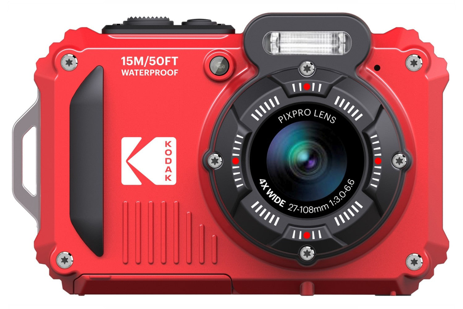 Kodak PIXPRO WPZ2 Digital Camera (Red)+ Extra Battery + LED - 32GB Kit