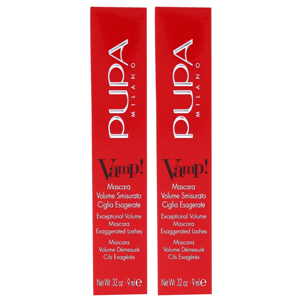 Pupa Milano Vamp! Mascara - 300 Deep Night - Pack of 2 , 0.32 oz Mascara
