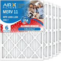 18x24x2 Air Filter MERV 11 Comparable to MPR 1000, MPR 1200 & FPR 7 Electrostatic Pleated Air Conditioner Filter 6 Pack HVAC Premium USA Made 18x24x2 Furnace Filters by AIRX FILTERS WICKED CLEAN AIR.
