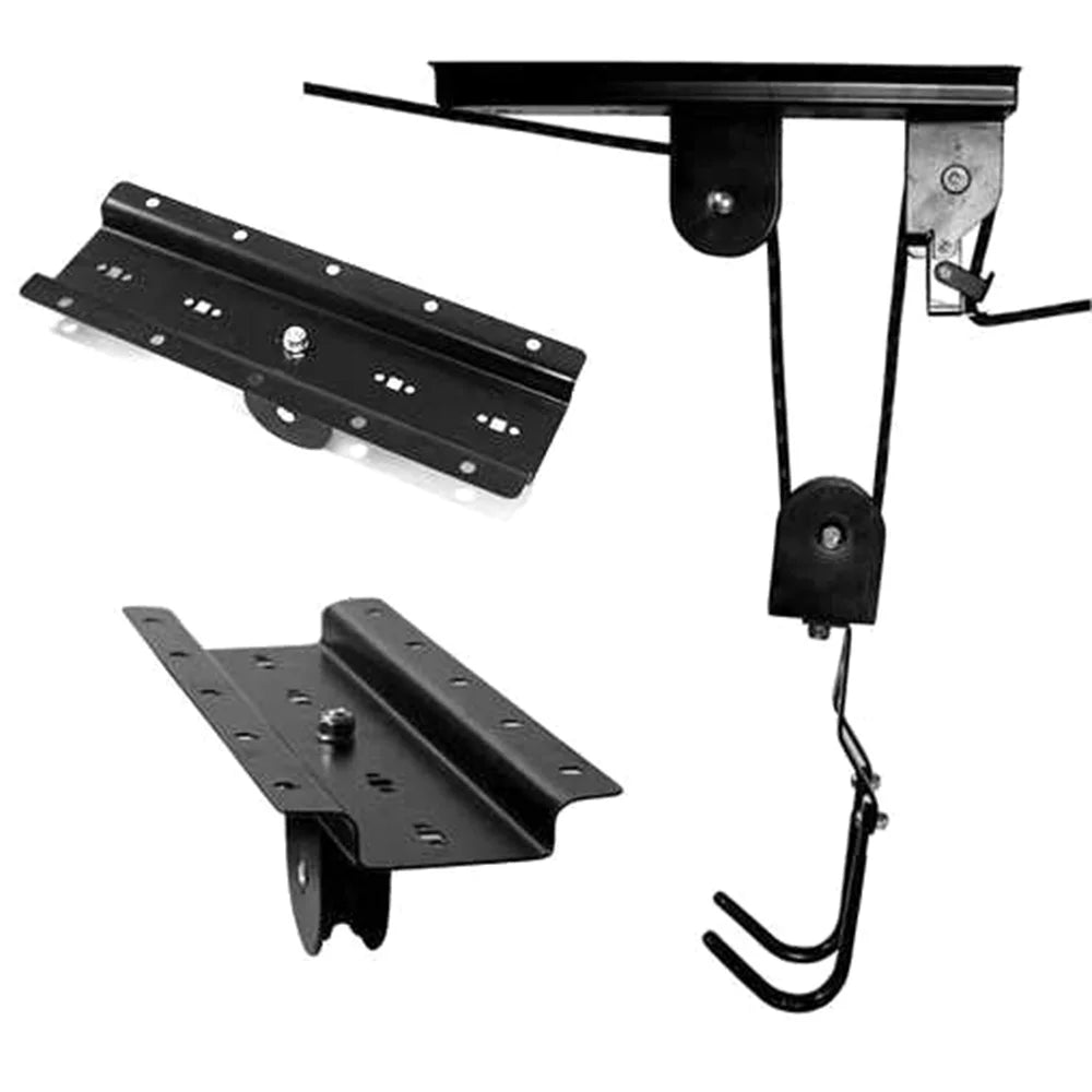 Tomfoto Hoist Garage Storage Bike Lift Pulley System with 60kg Bearing Overhead Bike Rack Heavy Duty Ceiling Hanger