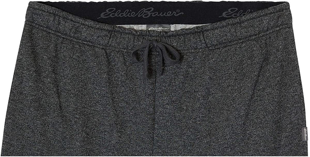 Eddie Bauer Men's 2-Piece Pajama PJ Sleep Lounge Set ((burgundy top / charcoal gray bottom, Medium)