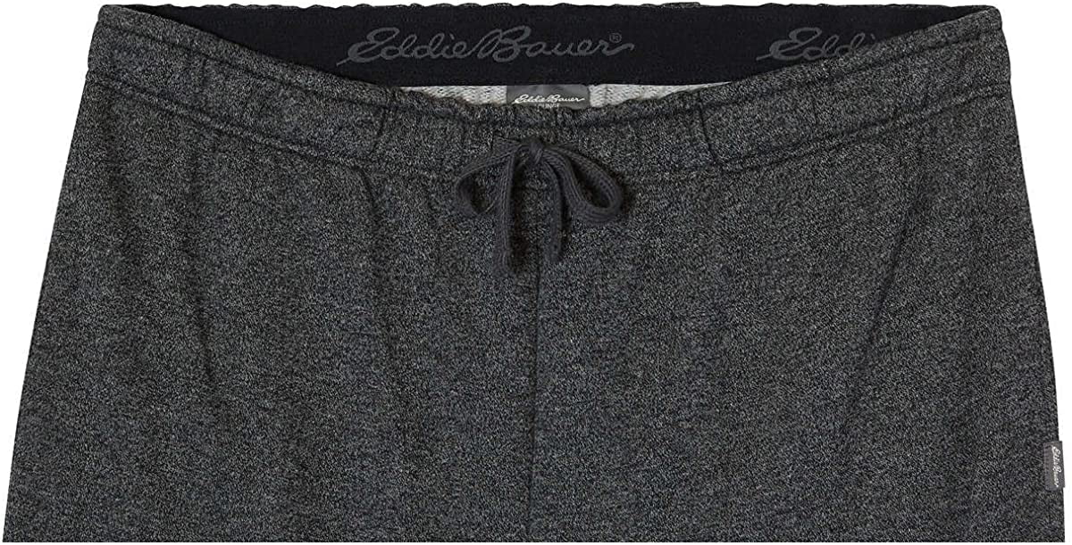 Eddie Bauer Men's 2-Piece Pajama PJ Sleep Lounge Set ((burgundy top / charcoal gray bottom, Medium)