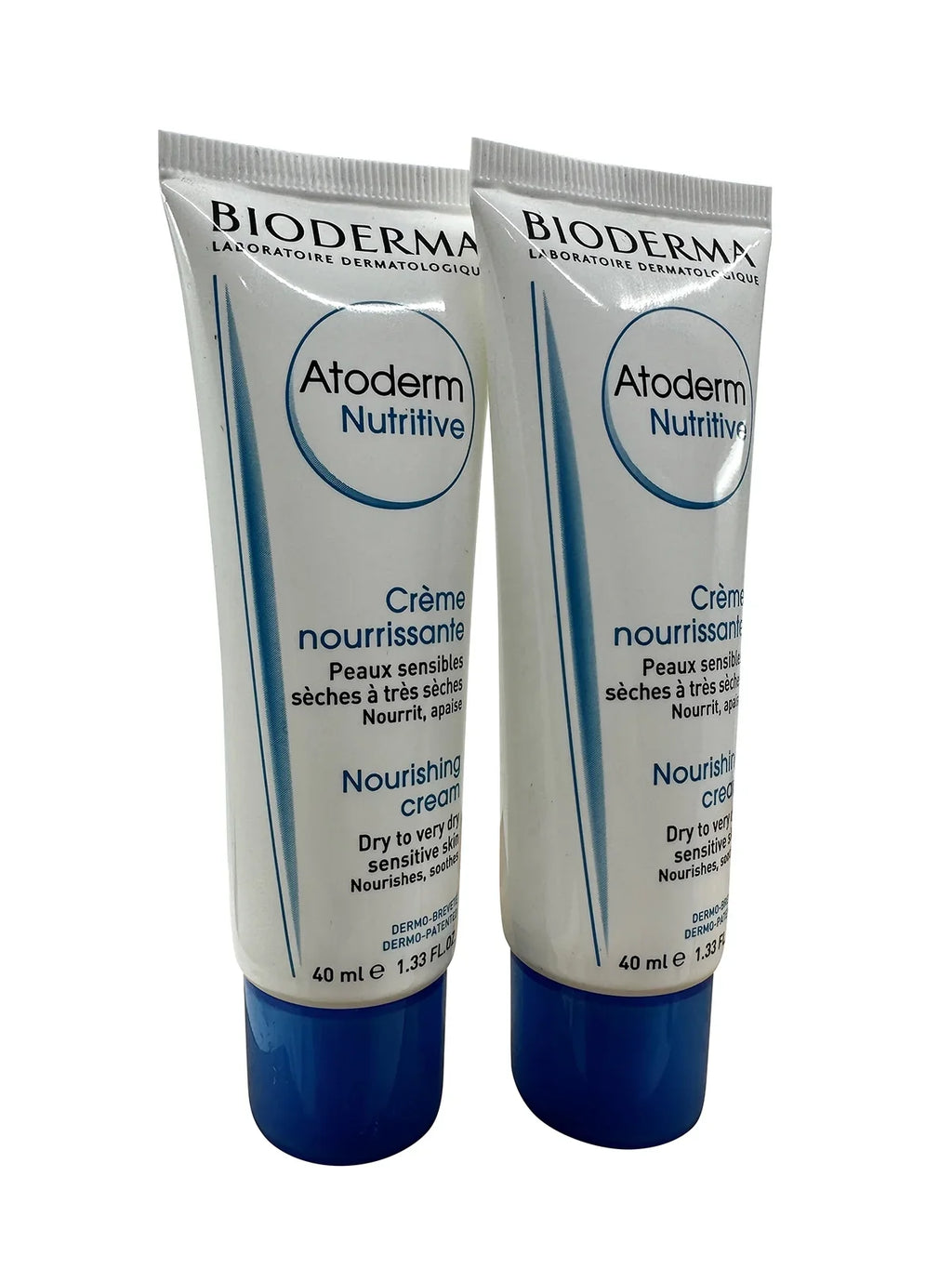 Bioderma Atoderm Nutritive Nourishing Cream Dry & Very Dry Sensitive Skin 1.33 oz Set of 2
