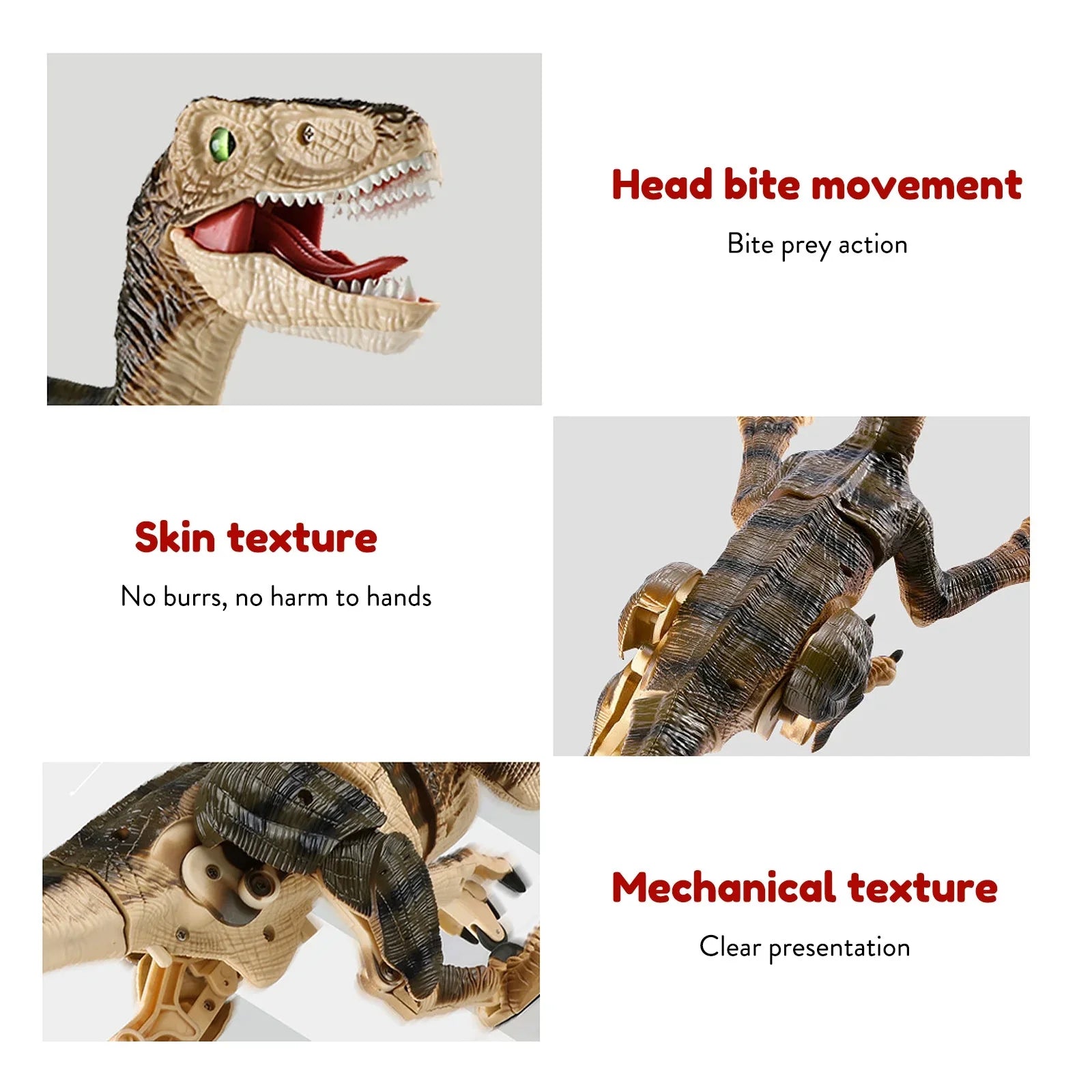 Remote Control Dinosaur Toys with Light up 3D Eyes, Shaking Head, Roaring Sounds, Walking Dinosaur Toy Gift for Kids Age 3-12 Years